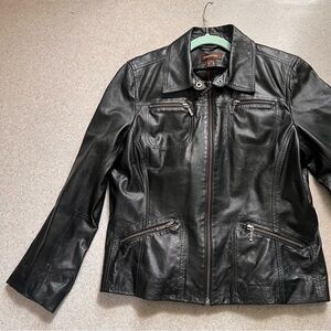Danier Black Leather Jacket for Women (large)
